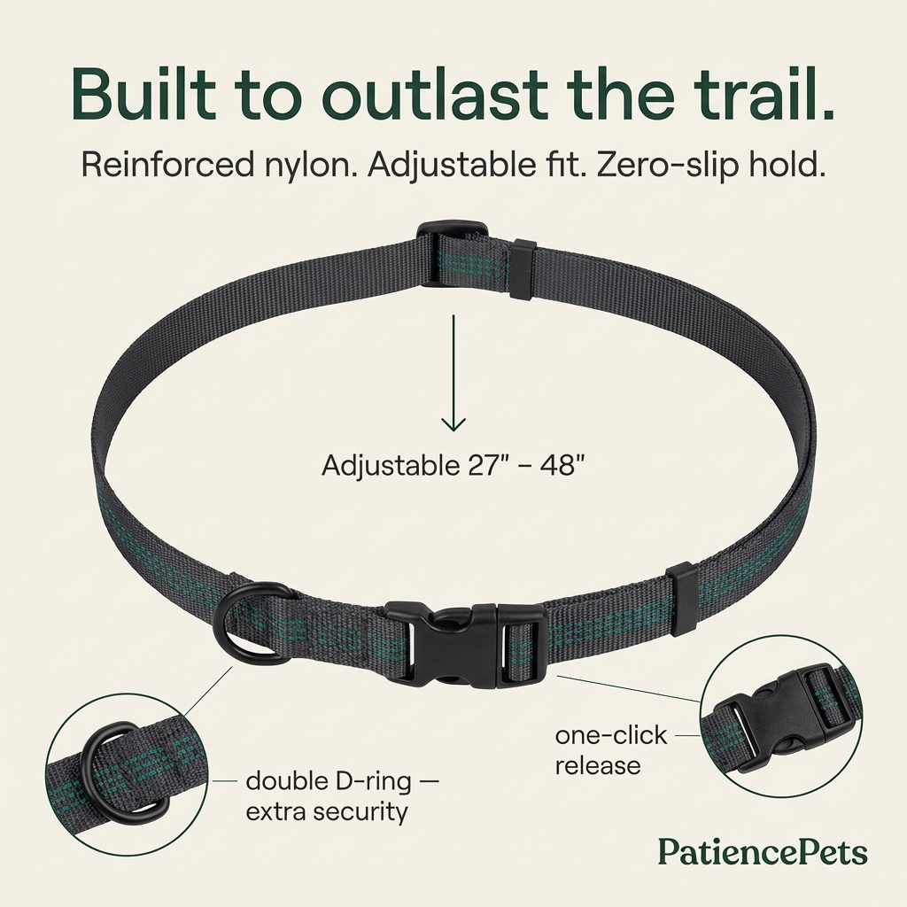PatiencePets Hands Free Dog Leash with Zipper Pouch